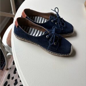 Vionic Navy Lace-Up Espadrilles